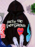 Halloween Street Style Graphic Hip Hop Pullover Hoodie