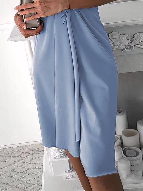 Halter Style Loose Irregular Dress for Casual Chic