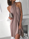 Halter Style Loose Irregular Dress for Casual Chic
