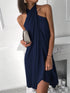 Halter Style Loose Irregular Dress for Casual Chic