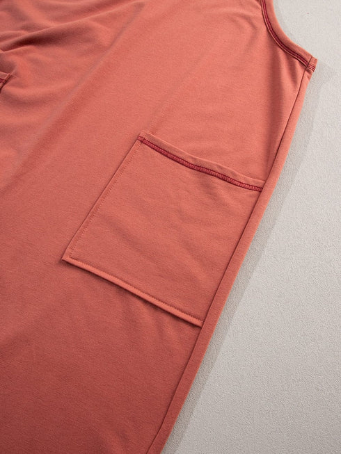 Harem Jumpsuit with Gold Flame Print and Side Pockets