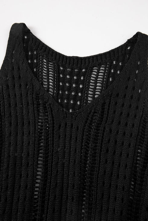 Hollow Knitting Long Sleeved Sweater - Raglan - Barcelet - Bare - Sabrina - Scoop