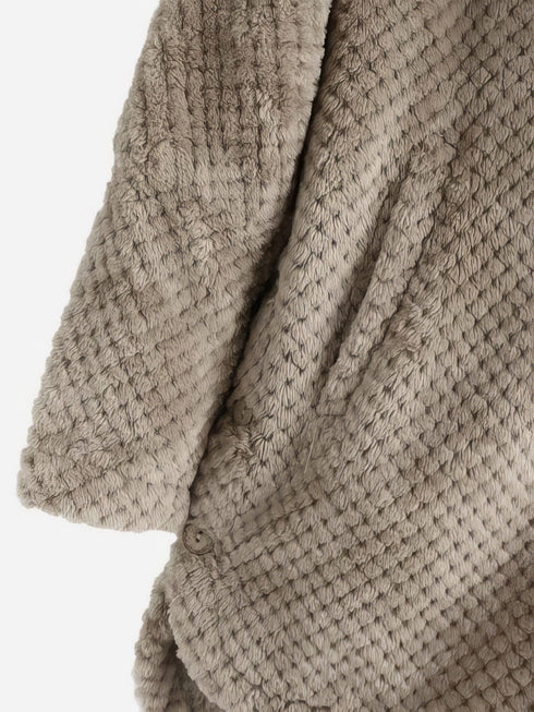 Hooded Double-faced Fleece Sweater Mid-length Jacket