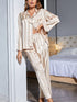 Ice Silk Sexy Thin Long Sleeved Two Piece Pajamas