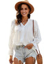 Ivory Revive Eyelet Button Down Blouse