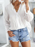 Ivory Revive Eyelet Button Down Blouse
