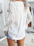 Ivory Revive Eyelet Button Down Blouse