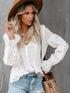 Ivory Revive Eyelet Button Down Blouse