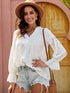 Ivory Revive Eyelet Button Down Blouse