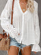 Ivory Revive Eyelet Button Down Blouse
