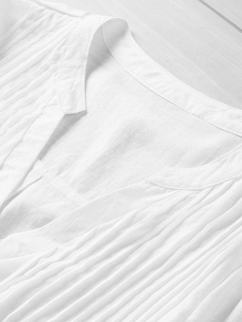 Ivory Revive Eyelet Button Down Blouse