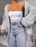Knit Long Sleeve Loose Sweater Cardigan