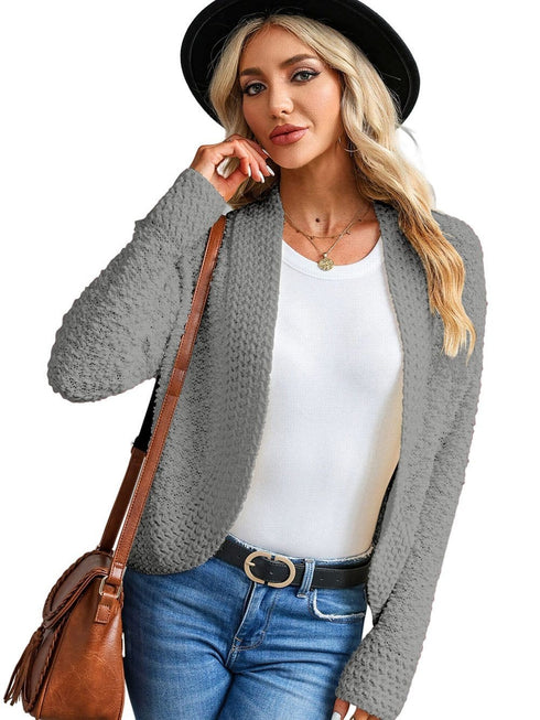 Knit Long Sleeve Loose Sweater Cardigan