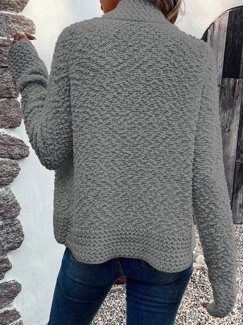 Knit Long Sleeve Loose Sweater Cardigan