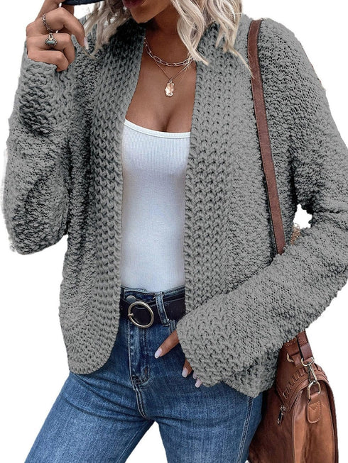 Knit Long Sleeve Loose Sweater Cardigan
