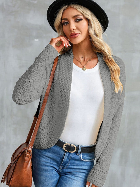 Knit Long Sleeve Loose Sweater Cardigan