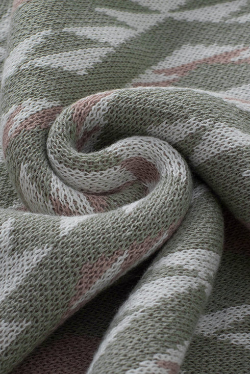 Laurel Green Aztec Print Sleeveless Knit Sweater Tank