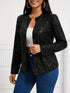 Layer up with this stylish Long Sleeve Open Front Jacket for Women, perfect for Spring and Fall!