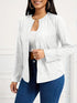 Layer up with this stylish Long Sleeve Open Front Jacket for Women, perfect for Spring and Fall!