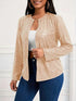 Layer up with this stylish Long Sleeve Open Front Jacket for Women, perfect for Spring and Fall!