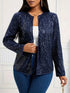 Layer up with this stylish Long Sleeve Open Front Jacket for Women, perfect for Spring and Fall!