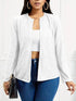 Layer up with this stylish Long Sleeve Open Front Jacket for Women, perfect for Spring and Fall!