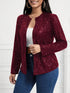 Layer up with this stylish Long Sleeve Open Front Jacket for Women, perfect for Spring and Fall!