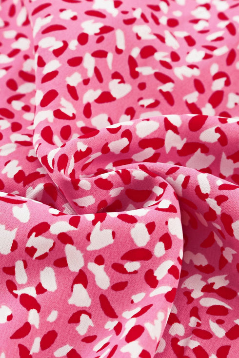 Layered Plaid Short Sleeve V-Neck Lotus Leaf Blouses