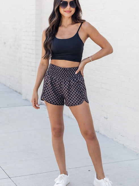 Leopard Print High Rise Workout Shorts