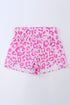 Leopard Print Pink High Waist Exercise Shorts