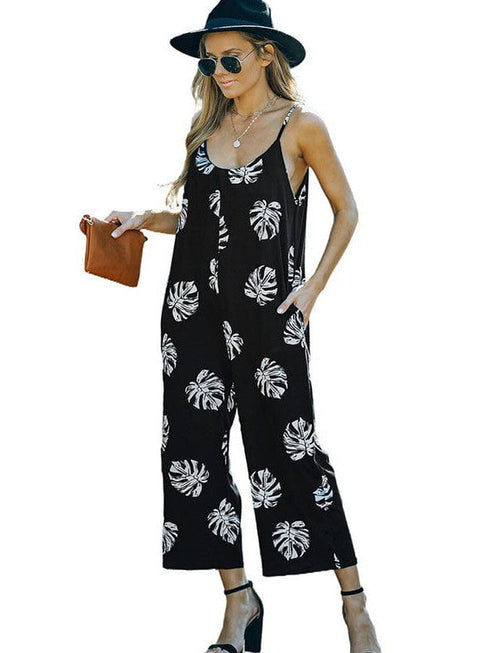 Leopard Print Sleeveless Jumpsuit for Stylish Women