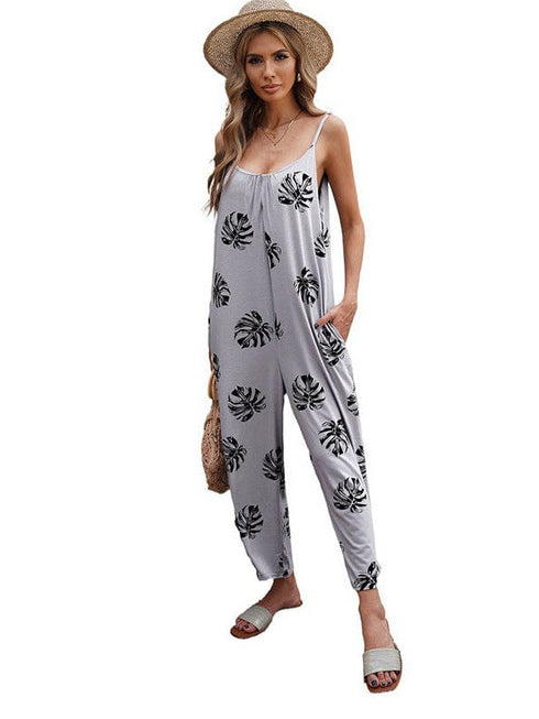 Leopard Print Sleeveless Jumpsuit for Stylish Women