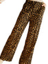 Leopard Print Wide Leg Trousers for Women