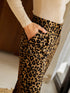 Leopard Print Wide Leg Trousers for Women