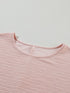 Light Pink Textured Ruffle Sleeve Elegant Blouse
