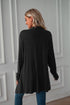 Long sleeve cardigan solid color coat long top for women