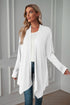 Long sleeve cardigan solid color coat long top for women