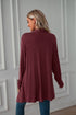 Long sleeve cardigan solid color coat long top for women