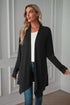 Long sleeve cardigan solid color coat long top for women