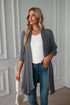 Long sleeve cardigan solid color coat long top for women