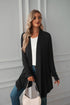 Long sleeve cardigan solid color coat long top for women