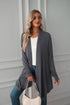 Long sleeve cardigan solid color coat long top for women