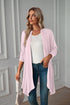 Long sleeve cardigan solid color coat long top for women