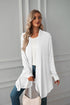 Long sleeve cardigan solid color coat long top for women