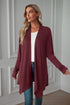 Long sleeve cardigan solid color coat long top for women