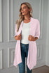 Long sleeve cardigan solid color coat long top for women