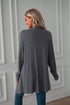 Long sleeve cardigan solid color coat long top for women