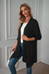 Long sleeve cardigan solid color coat long top for women