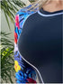 Long Sleeve Surfing Swimsuit Print Swimwear Women Two Pieces Diving Clothes Bathing Swimming Suit Surfing Summer Wetsuit