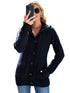 Loose Fleece Hooded Sweater Coat for Women with Wool Blend Fabric